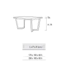 Fixed Metal Kitchen Table and Wooden Top Made in Italy - Bastiano Viadurini