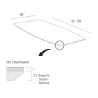 Hpl Kitchen Table with Anthracite Metal Base Made in Italy - Aresto Viadurini