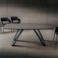 Hpl Kitchen Table with Anthracite Metal Base Made in Italy - Aresto