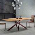 Design solid wood dining table made in Italy, Dionigi