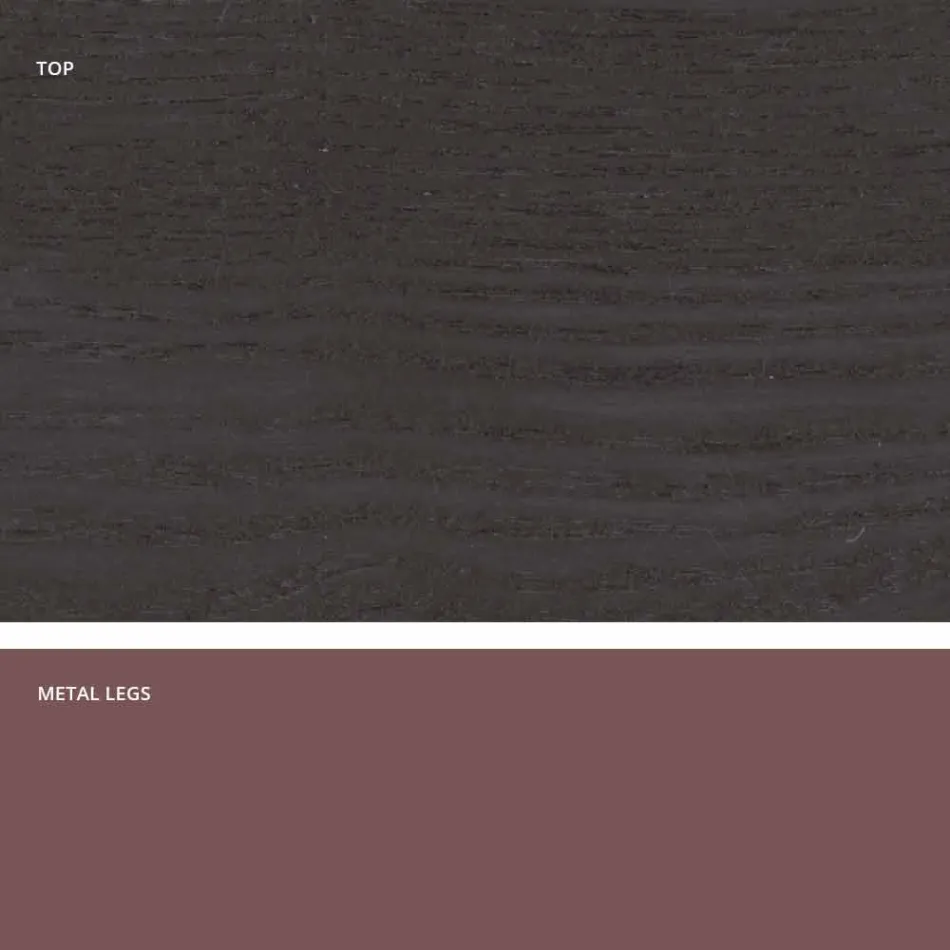 Kitchen table in MDF and metal made in Italy, Wilmer Viadurini