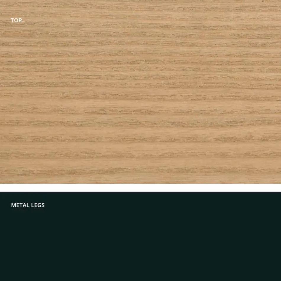 Kitchen table in MDF and metal made in Italy, Wilmer Viadurini