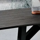 Kitchen table in MDF and metal made in Italy, Wilmer Viadurini