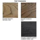 Modern Kitchen Table in Veneered Wood and Steel Made in Italy - Grotta Viadurini