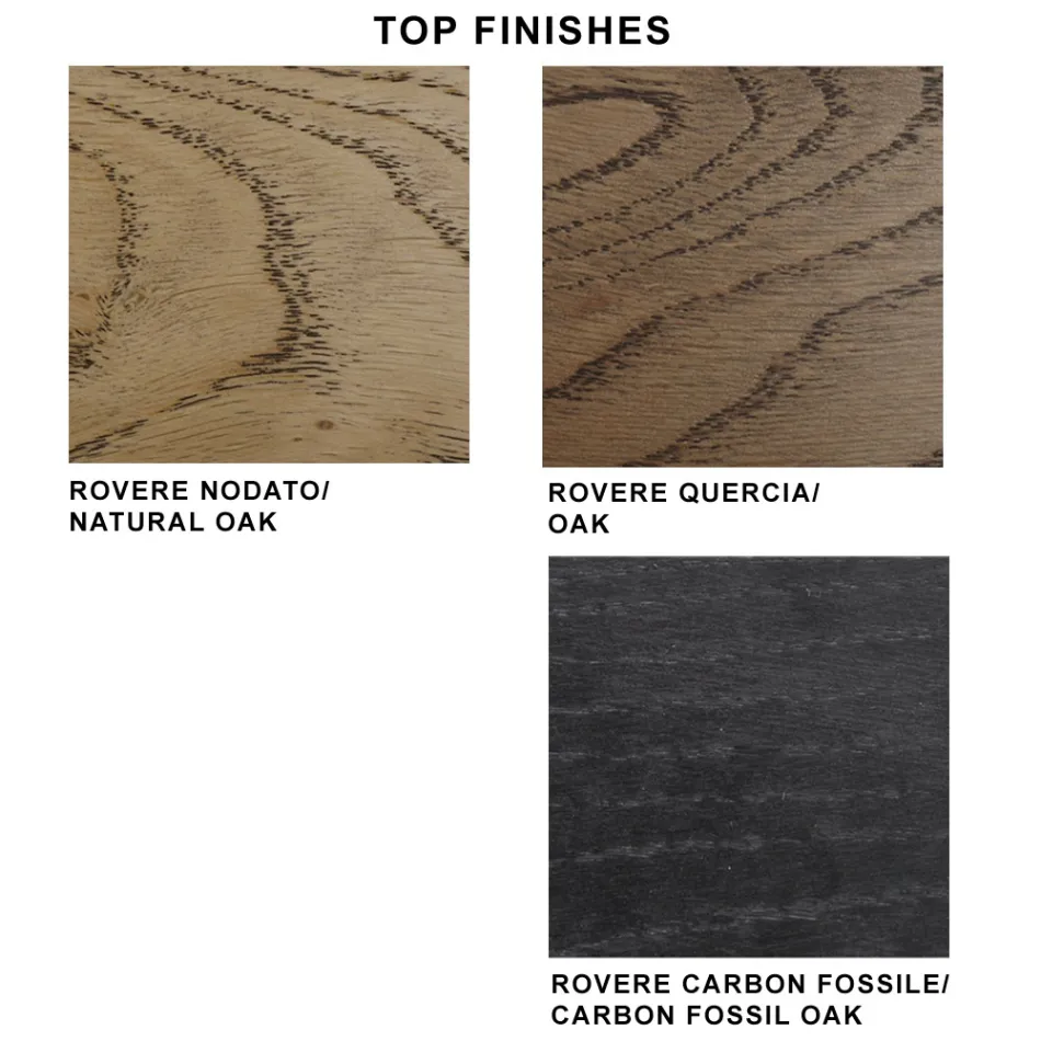 Modern Kitchen Table in Veneered Wood and Steel Made in Italy - Grotta Viadurini