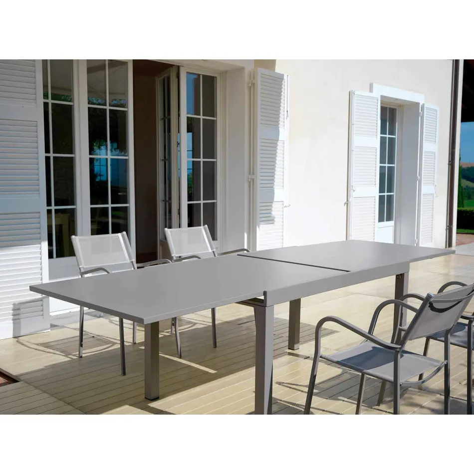 Extendable Outdoor Table Up to 280 cm in Metal Made in Italy - Dego Viadurini