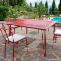 Outdoor Table, Handcrafted, in Painted Iron Made in Italy - Zagato