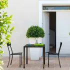 Modern Stackable Square Metal Outdoor Table Made in Italy - Aila Viadurini