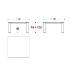 Outdoor Table Hpl Top or Ceramic Made in Italy - Plinto by Varaschin Viadurini