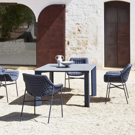 Outdoor Table Hpl Top or Ceramic Made in Italy - Plinto by Varaschin Viadurini