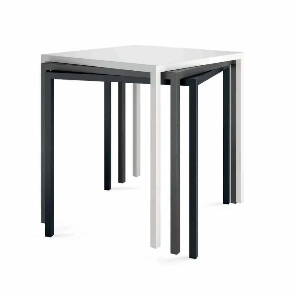 Square Outdoor Table Made in Italy - Benedict Viadurini
