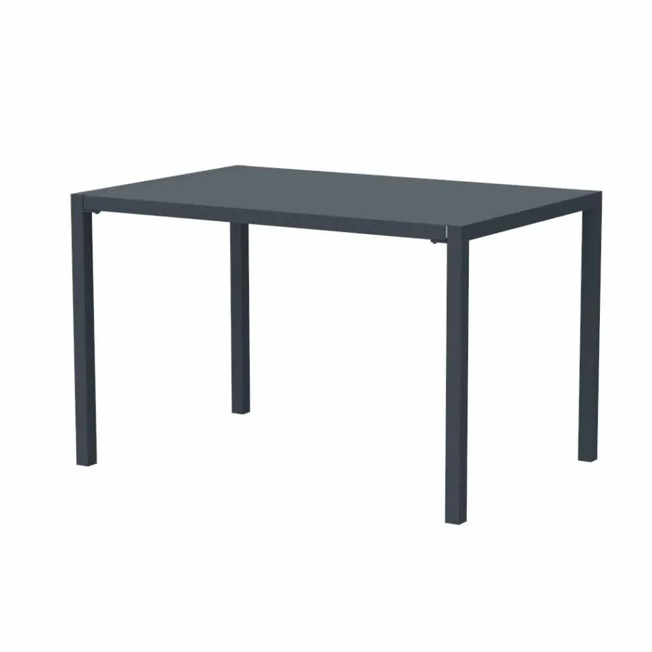 Self-Leveling Rectangular Metal Outdoor Table Made in Italy - Binda Viadurini