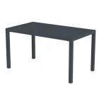 Self-Leveling Rectangular Metal Outdoor Table Made in Italy - Binda Viadurini
