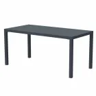 Self-Leveling Rectangular Metal Outdoor Table Made in Italy - Binda Viadurini