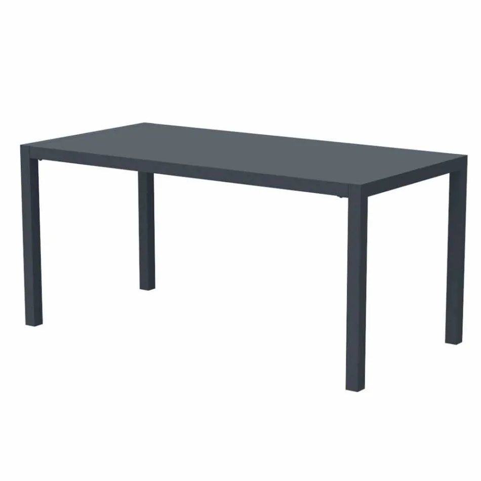 Self-Leveling Rectangular Metal Outdoor Table Made in Italy - Binda Viadurini