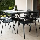 180cm Metal Mesh Garden Table Made in Italy - Lirion Viadurini