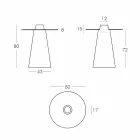 Bright indoor Table Slide Peak (H80) polyethylene glass made in Italy Viadurini