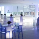 Bright indoor Table Slide Peak (H80) polyethylene glass made in Italy Viadurini