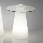 Bright indoor Table Slide Peak (H80) polyethylene glass made in Italy Viadurini