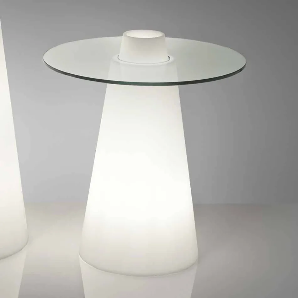 Bright indoor Table Slide Peak (H80) polyethylene glass made in Italy Viadurini