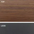 Barrel Dining Table with Veneered Top Made in Italy - Settimmio Viadurini