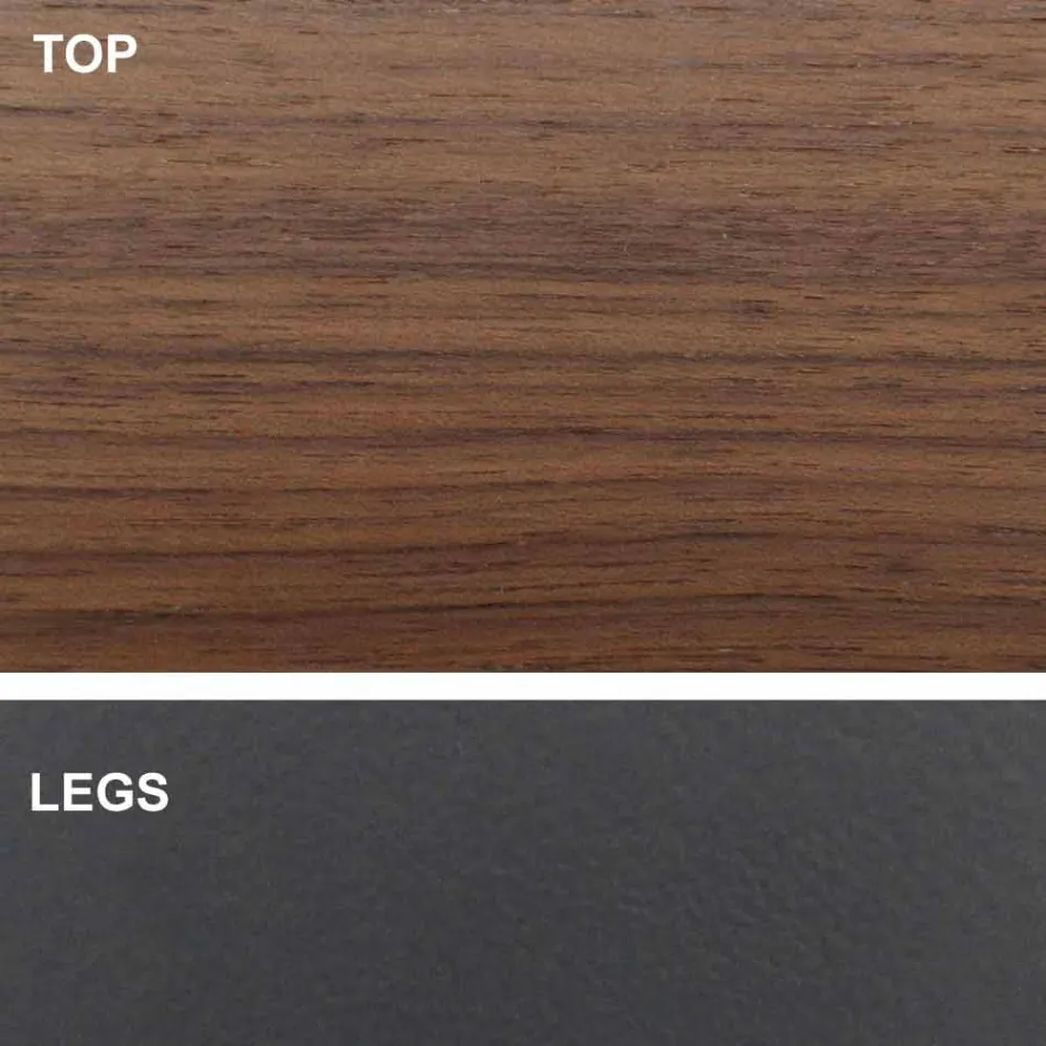 Barrel Dining Table with Veneered Top Made in Italy - Settimmio Viadurini