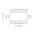 Barrel Dining Table in Fenix and Luxury Made in Italy Steel - Settimmio Viadurini