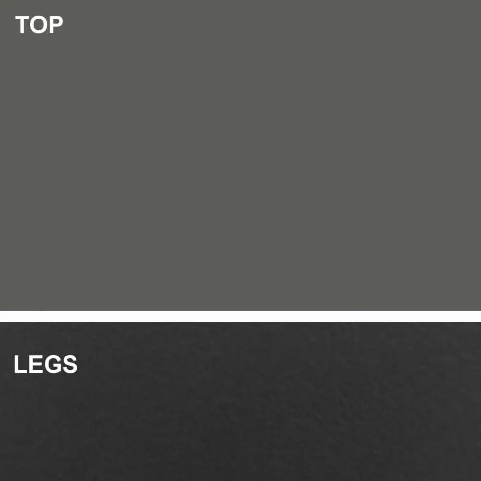 Barrel Dining Table in Fenix and Luxury Made in Italy Steel - Settimmio Viadurini