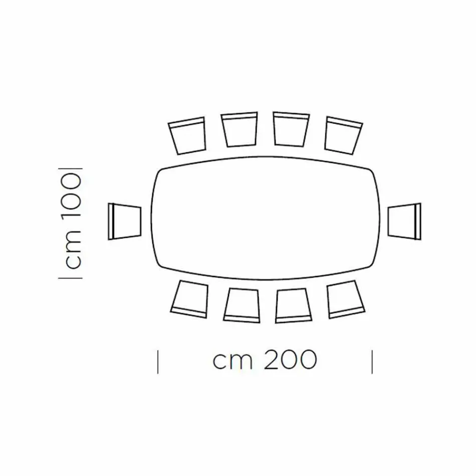 Barrel Dining Table in Fenix and Luxury Made in Italy Steel - Settimmio Viadurini