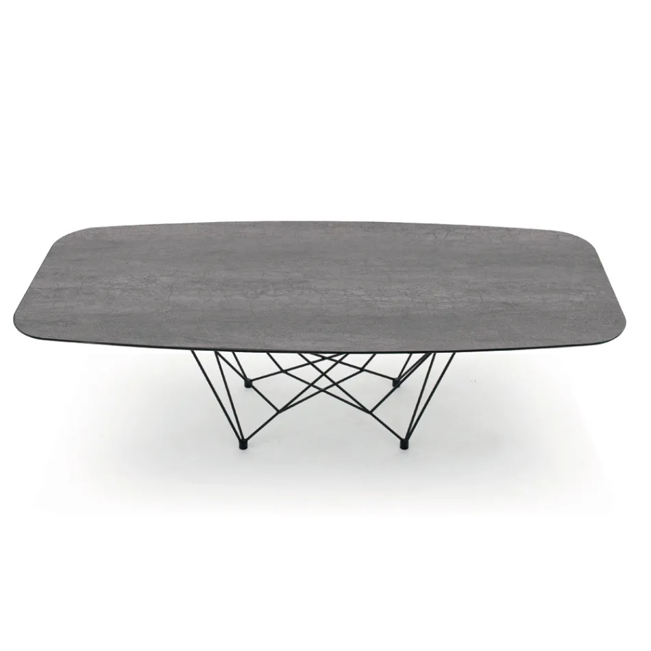 Hypermarble Barrel Dining Table Made in Italy - Ezzellino Viadurini