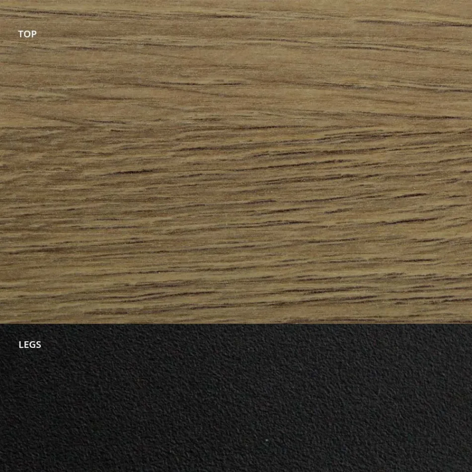 Barrel Dining Table in Wood Effect Laminate Made in Italy - Grotta Viadurini