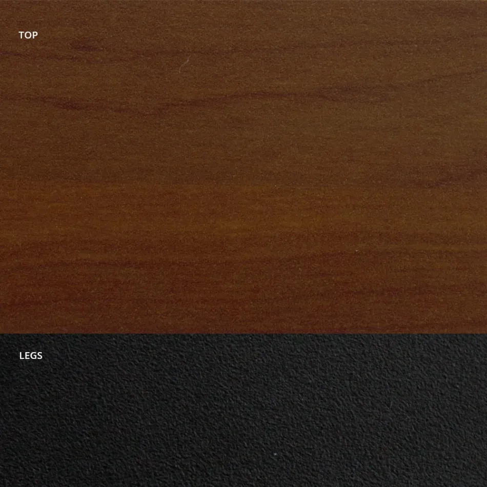 Barrel Dining Table in Wood Effect Laminate Made in Italy - Grotta Viadurini