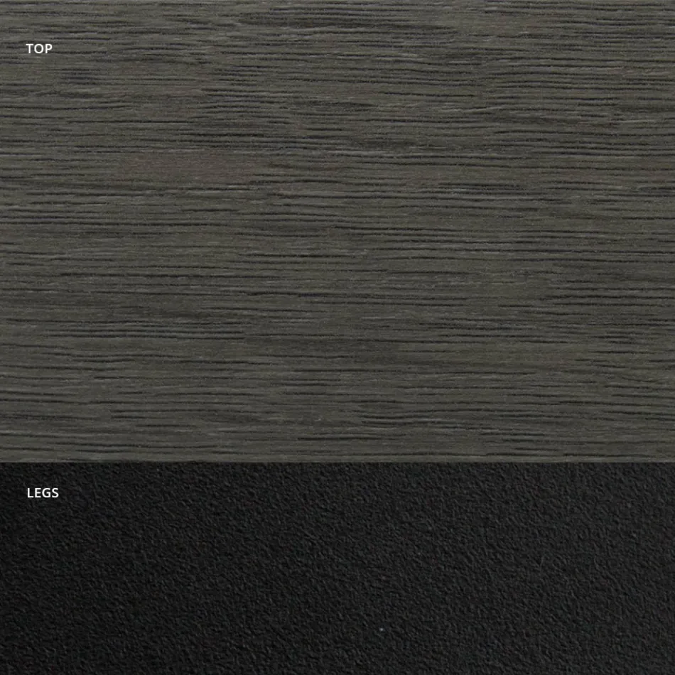 Barrel Dining Table in Wood Effect Laminate Made in Italy - Grotta Viadurini