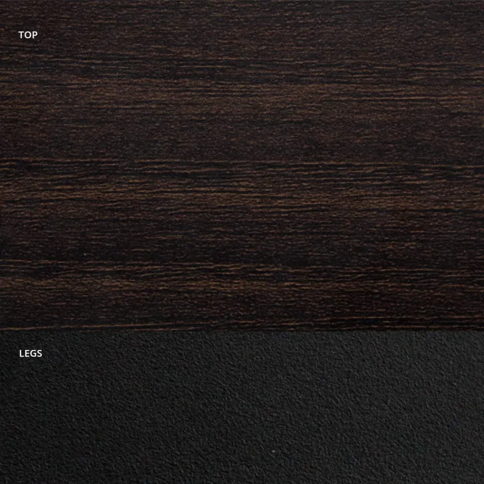 Barrel Dining Table in Wood Effect Laminate Made in Italy - Grotta Viadurini