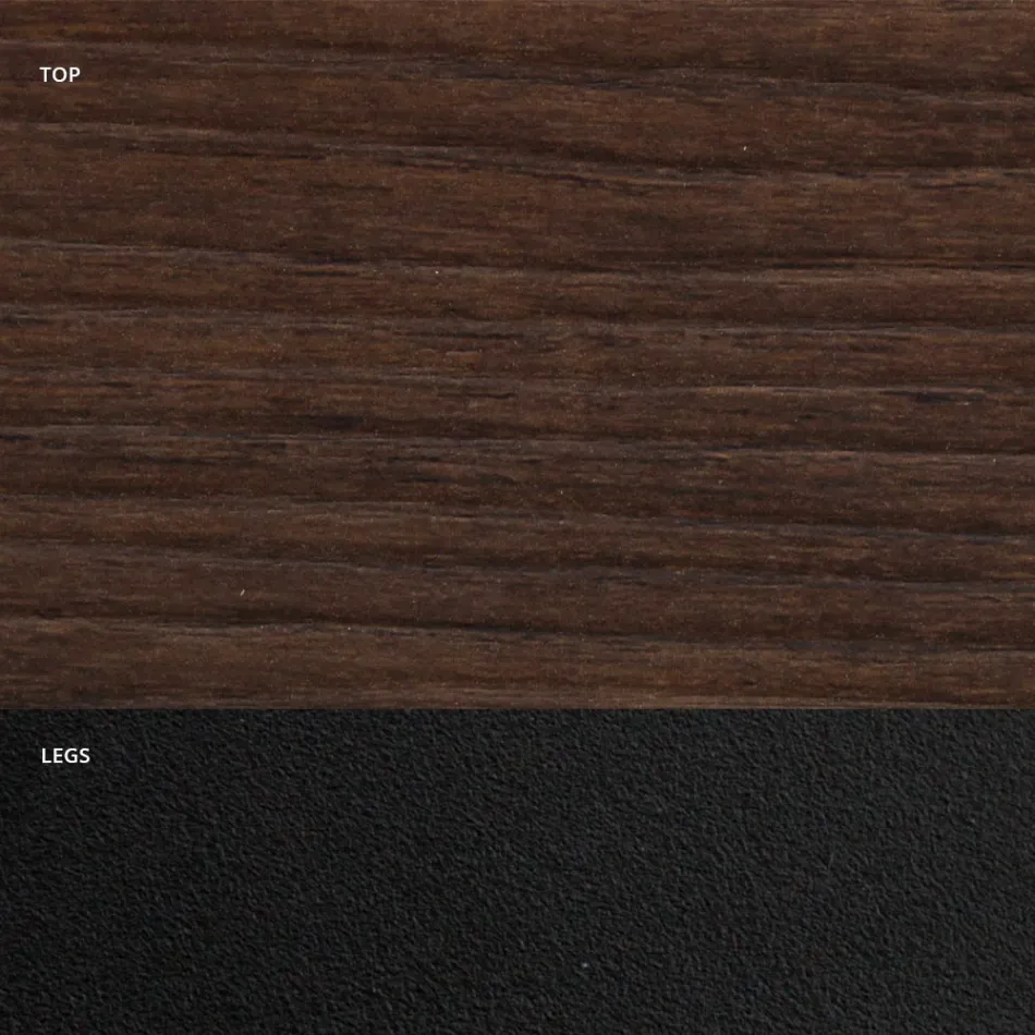 Barrel Dining Table in Wood Effect Laminate Made in Italy - Grotta Viadurini