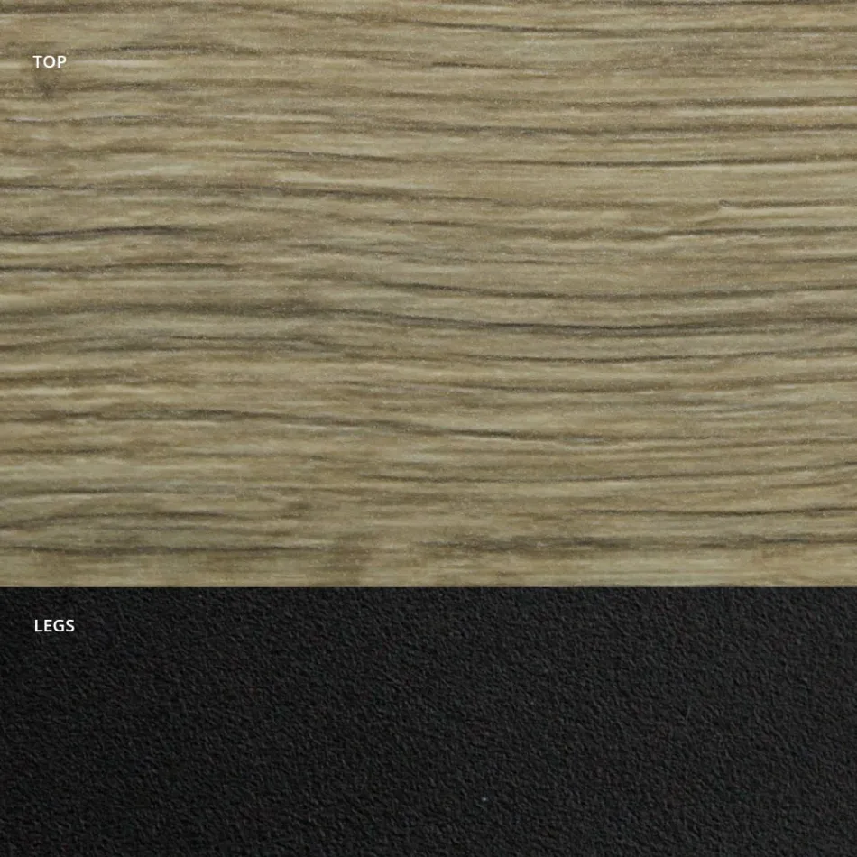 Barrel Dining Table in Wood Effect Laminate Made in Italy - Grotta Viadurini