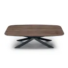 Barrel Dining Table in Wood Effect Laminate Made in Italy - Grotta Viadurini