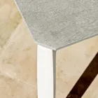 Extendable Outdoor Dining Table 318 cm in Aluminum and Stoneware - Filomena Viadurini