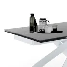 Extendable Dining Table to 240 cm in Ceramic and Steel - Relief Viadurini