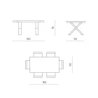 Dining Table Extendable to 260 cm Wood Effect Made in Italy - Lenova Viadurini