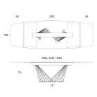 Dining Table Extendable to 290 cm in Metal and Ceramic Top - Ricolo Viadurini