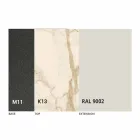 Extendable Dining Table to 298 cm in Metal and Ceramic Top - Anaconda Viadurini