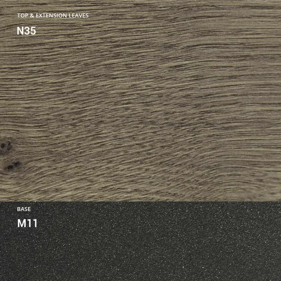 Extendable Dining Table to 298 cm in Melamine Made in Italy - Fedemo Viadurini