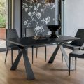 Extendable Dining Table to 298 cm in Melamine Made in Italy - Fedemo