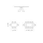 Extendable Dining Table to 300 cm in HPL Laminate Made in Italy - Dalmata Viadurini