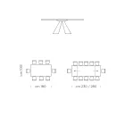 Extendable Dining Table to 300 cm in HPL Laminate Made in Italy - Dalmata Viadurini