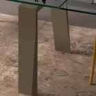 Dining Table Extendable to 300 cm in Wood and Glass Top - Bedrio Viadurini