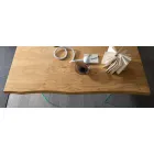 Extendable Dining Table Up to 280 cm in Wood and Glass Made in Italy - Focus Viadurini