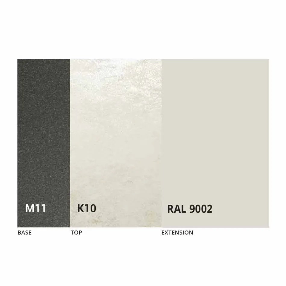 Extendable Dining Table Up to 170 cm in Ceramic Made in Italy - Tremiti Viadurini