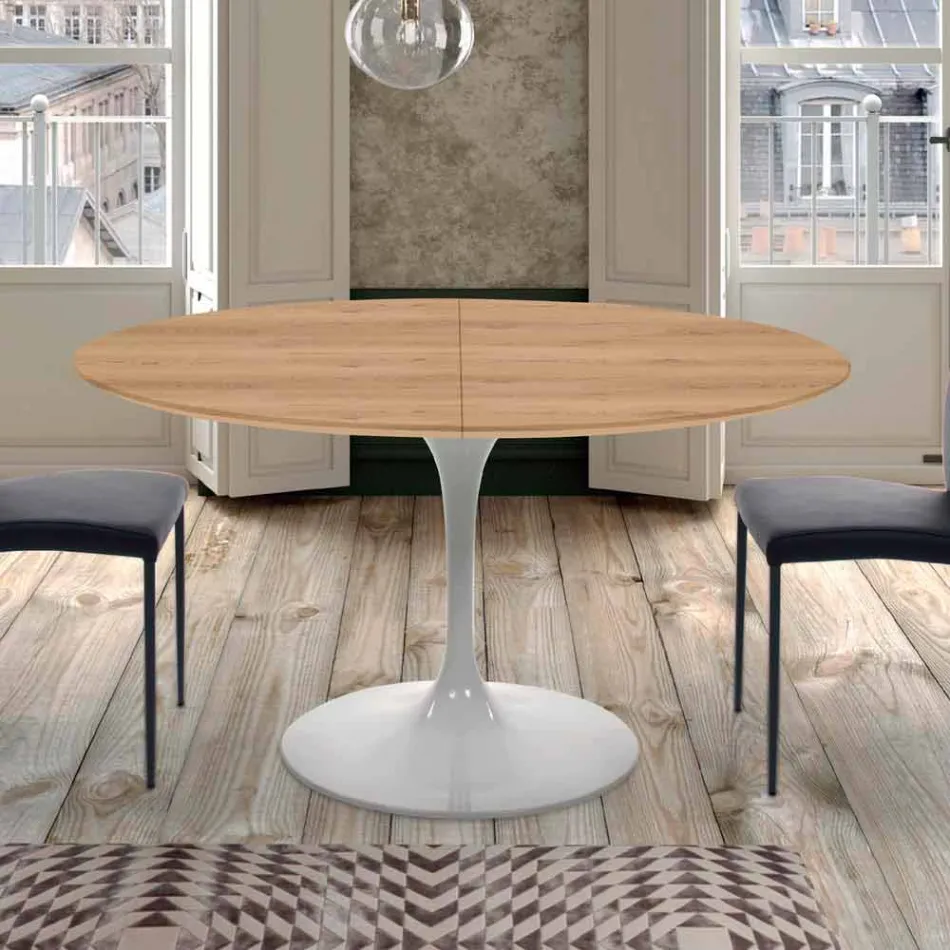 Extendable Dining Table Up to 170 cm in Laminate Made in Italy - Dollars Viadurini